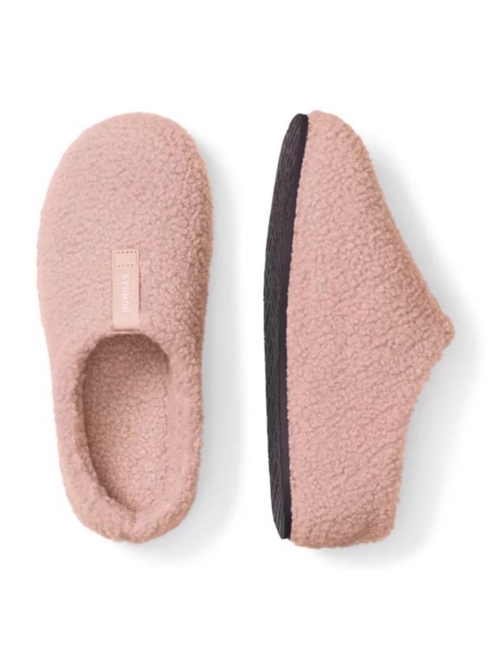 Bombas Sunday Sherpa Slip-On Slippers in Light Pink